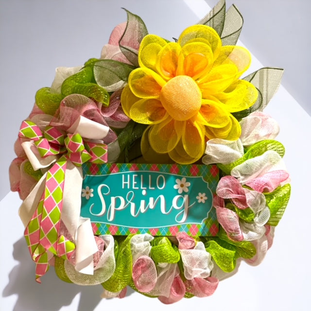 Spring Wreath with Floral Enhancement