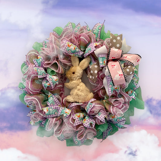 Sophisticated Easter Basket Wreath